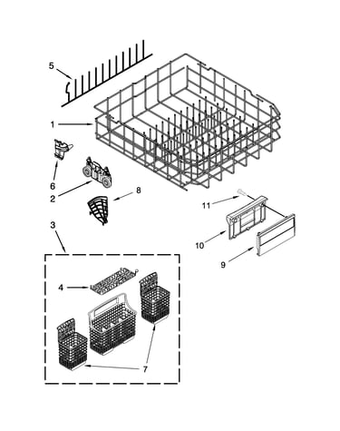 Lower rack parts