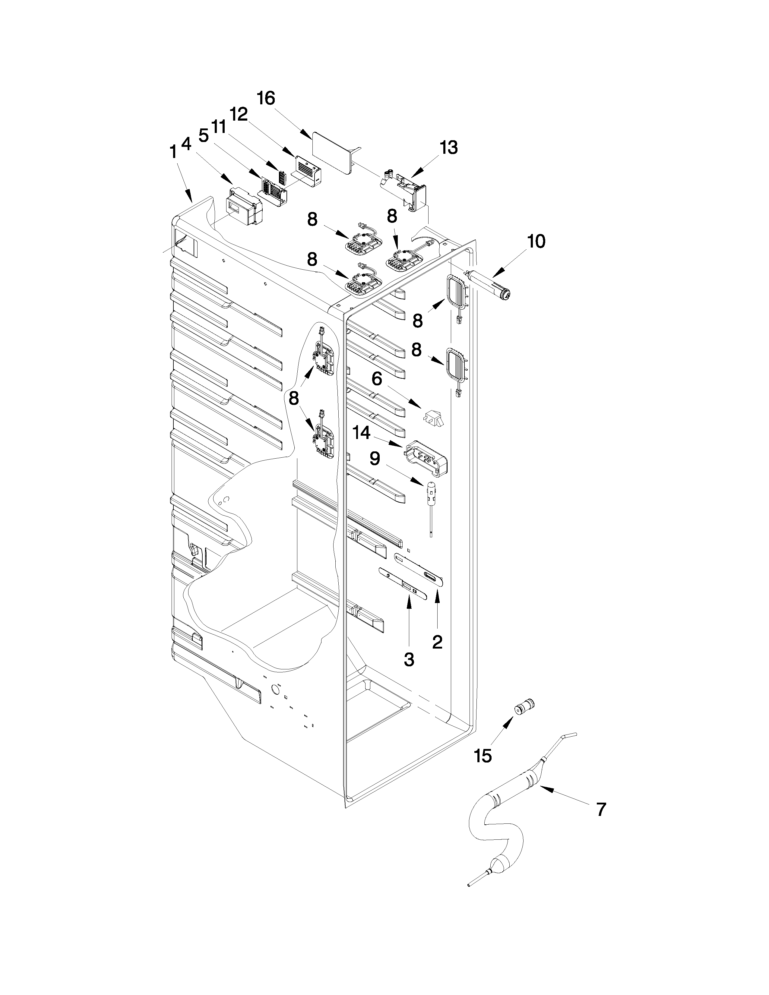 Refrigerator liner parts