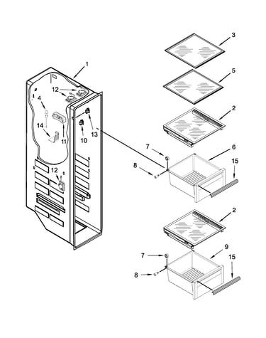 Freezer liner parts