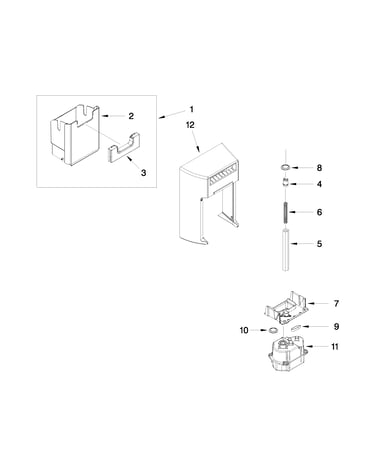 Motor and ice container parts