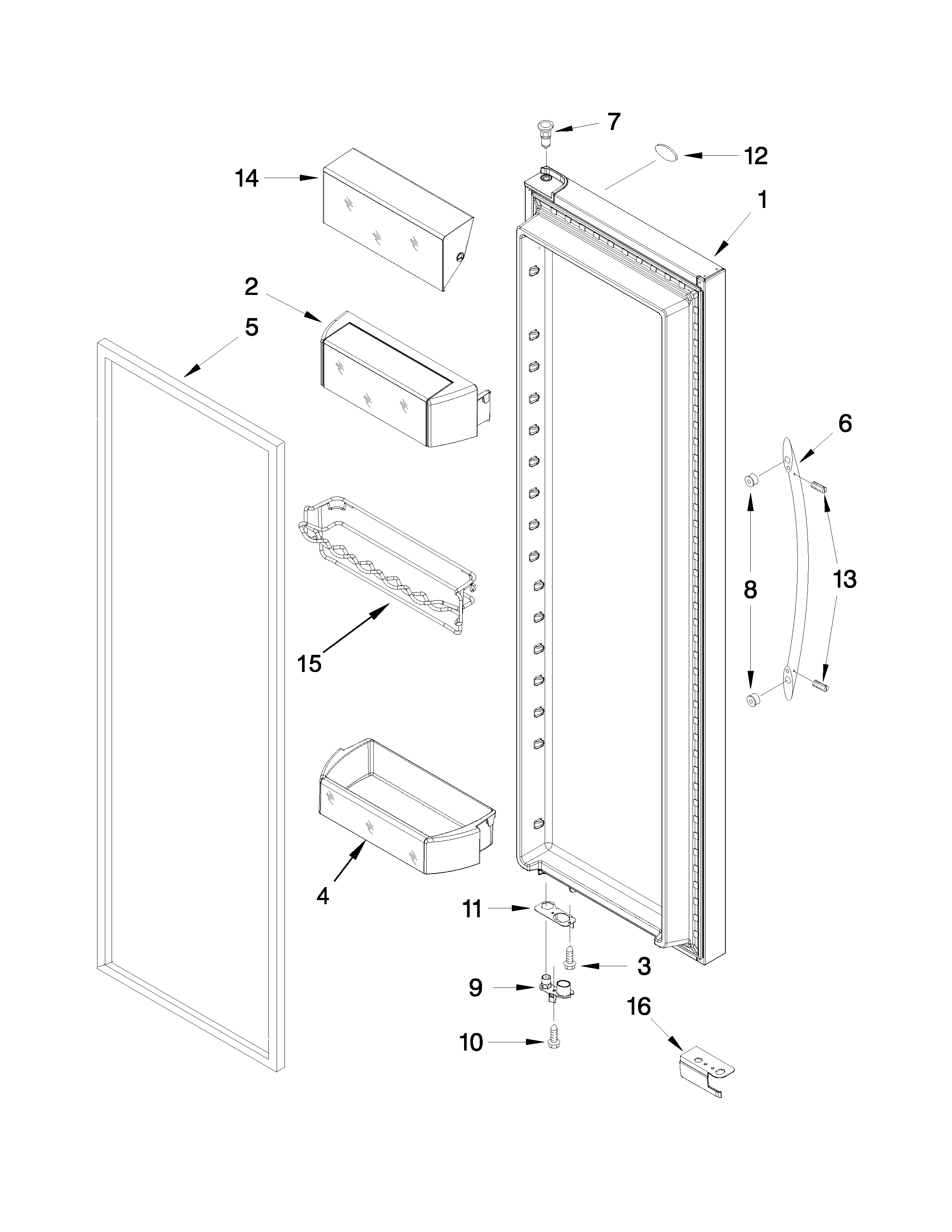 Refrigerator door