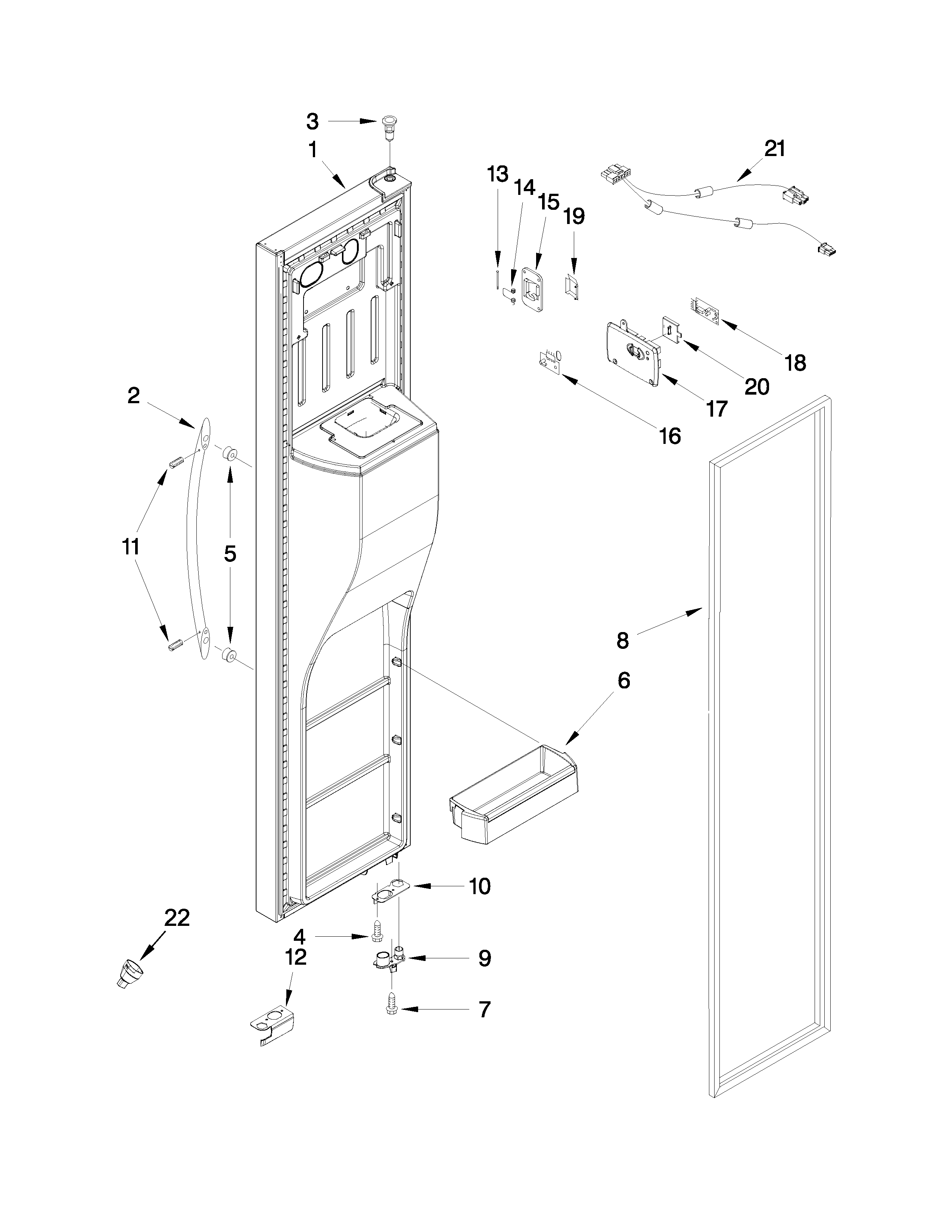 Freezer door