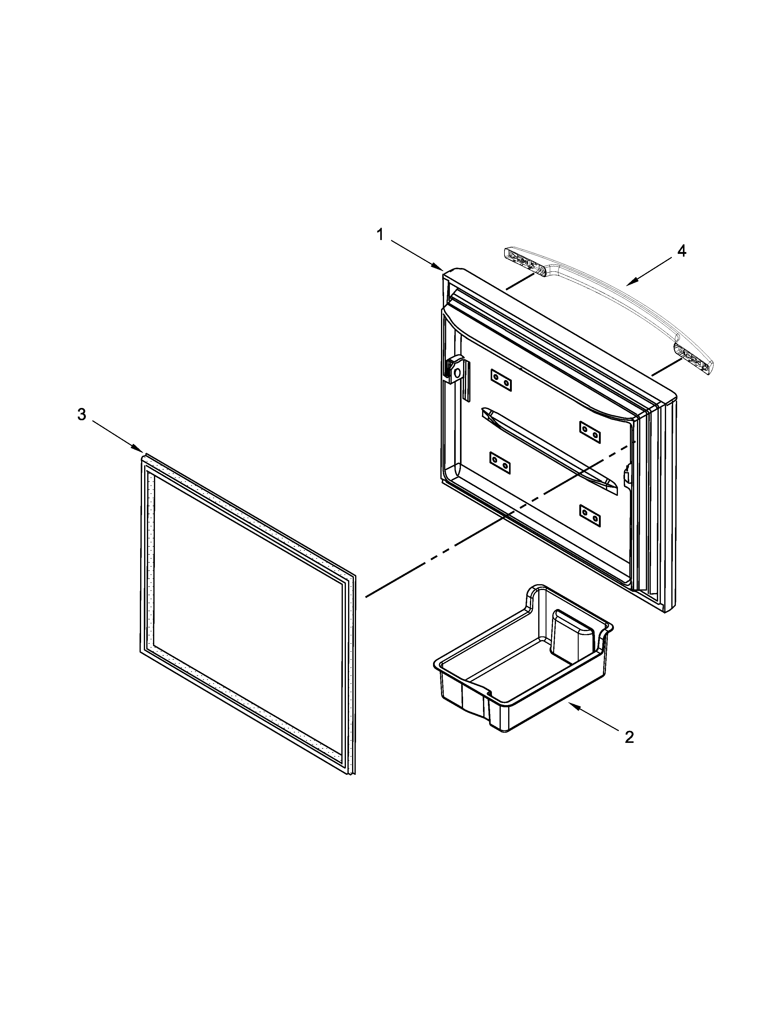 Freezer door parts