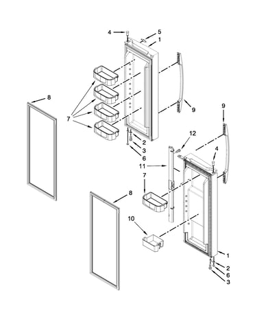 Refrigerator door parts