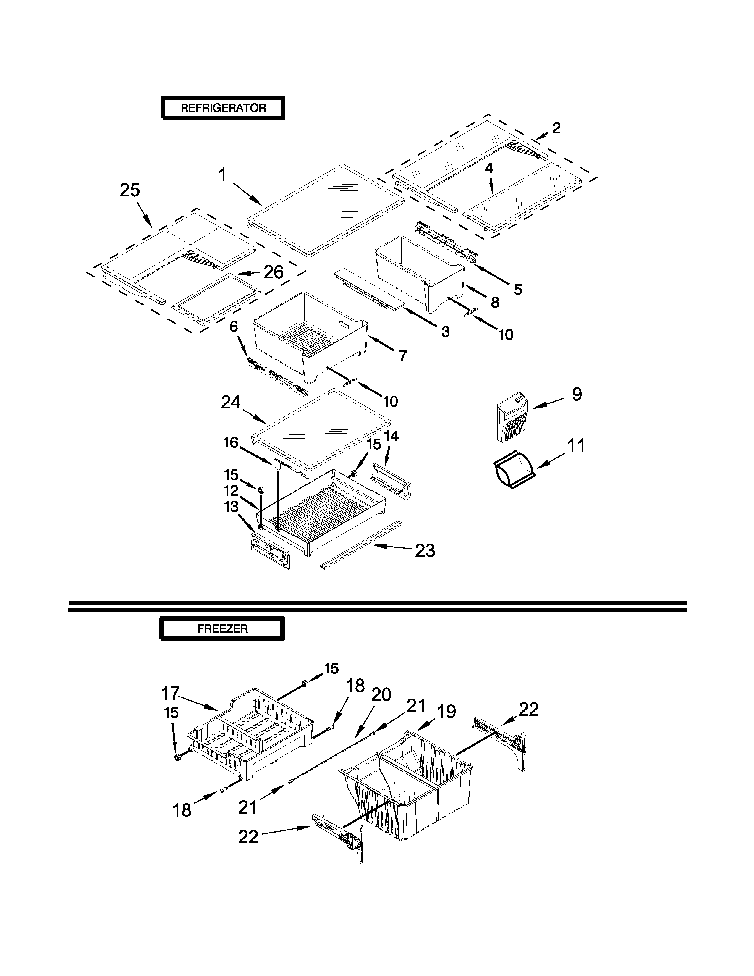Shelf parts