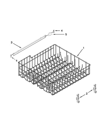 Upper rack and track parts