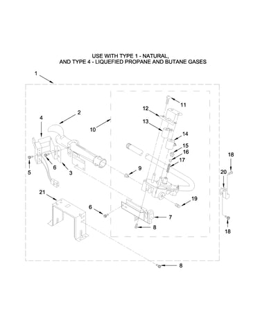 W10608838 burner assembly parts