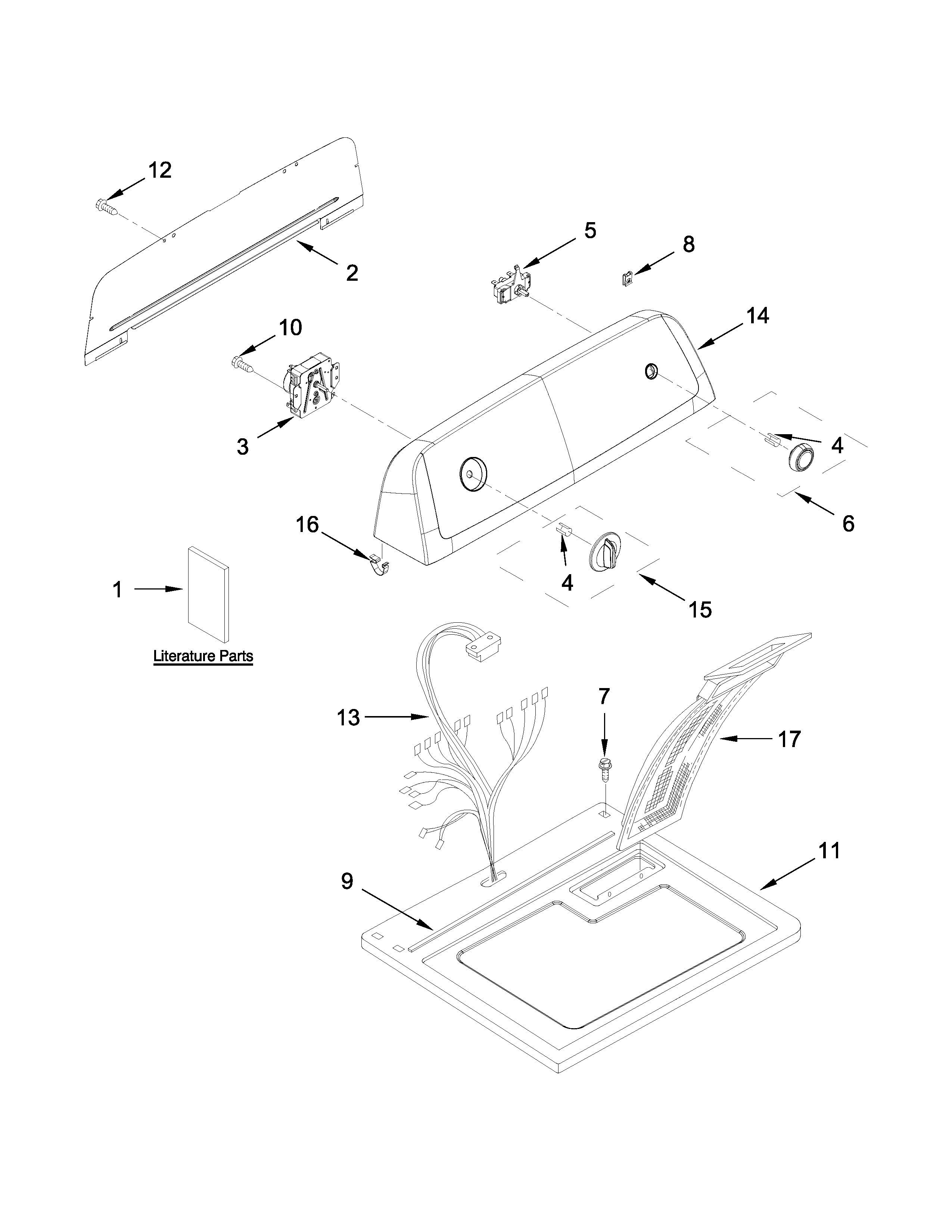 Top and console parts
