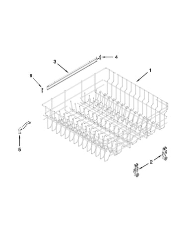 Upper rack and track parts