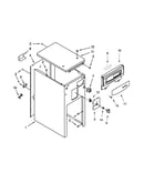 Cabinet and control parts