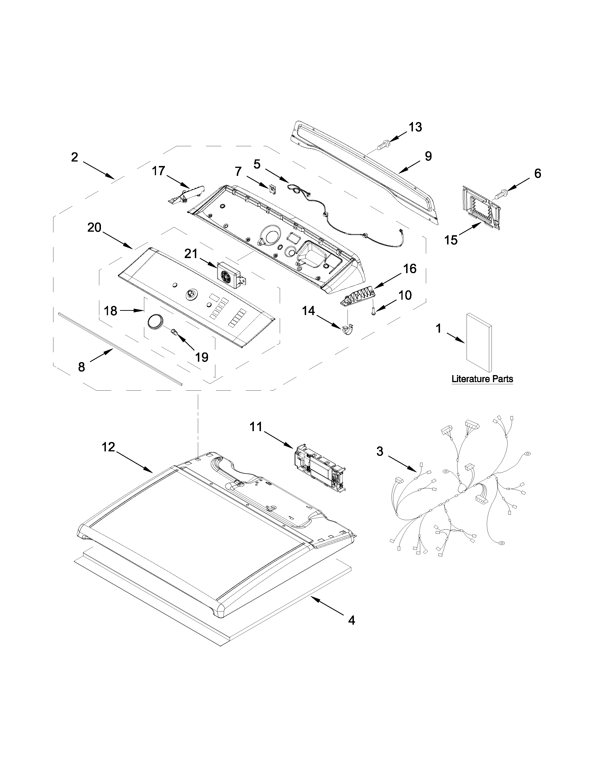 Top and console parts