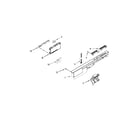 Kenmore 66513473N410 control panel and latch parts diagram