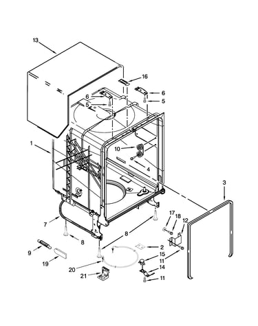 Tub and frame parts
