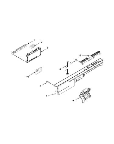 Control panel and latch parts