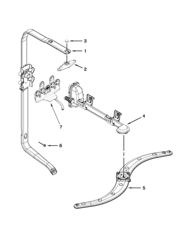 Upper wash and rinse parts