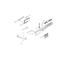 Kenmore 66513543N411 control panel and latch parts diagram