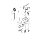 Kenmore 66513549N411 pump, washarm and motor parts diagram
