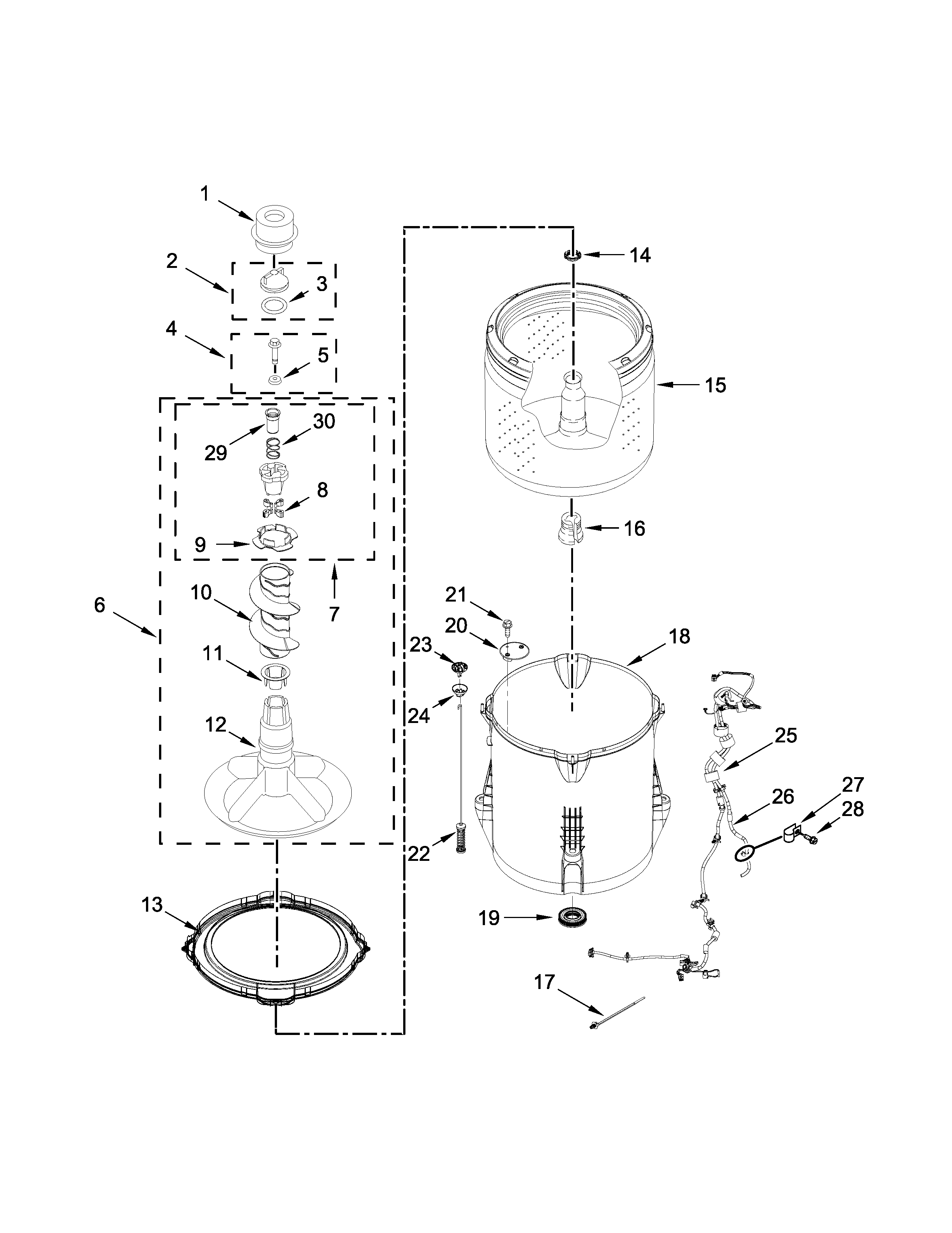 Basket and tub parts