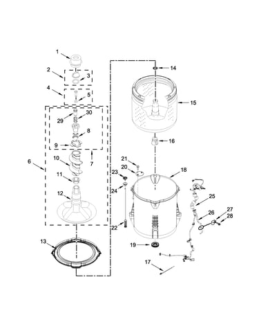 Basket and tub parts
