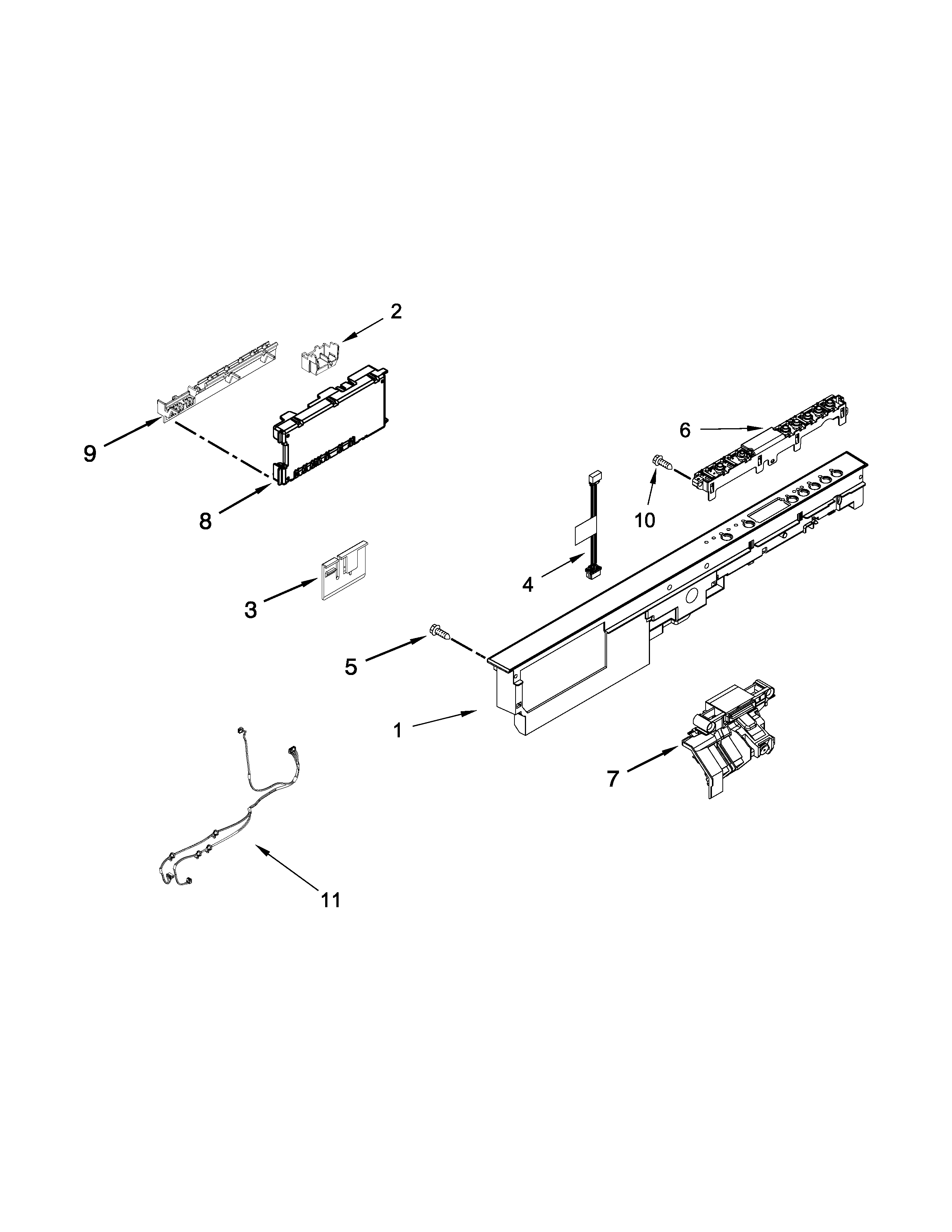 CONTROL PANEL AND LATCH PARTS