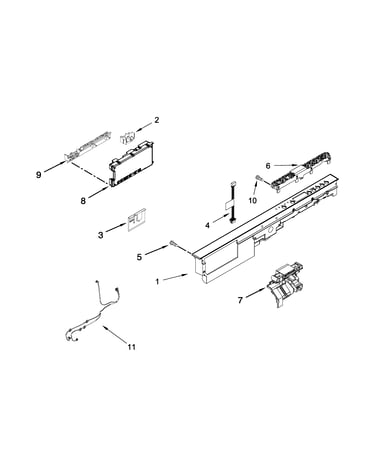 Control panel and latch parts