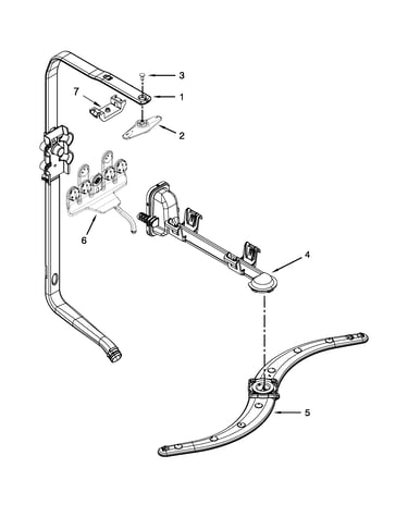 Upper wash and rinse parts