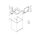Kenmore 11027112601 top and cabinet parts diagram