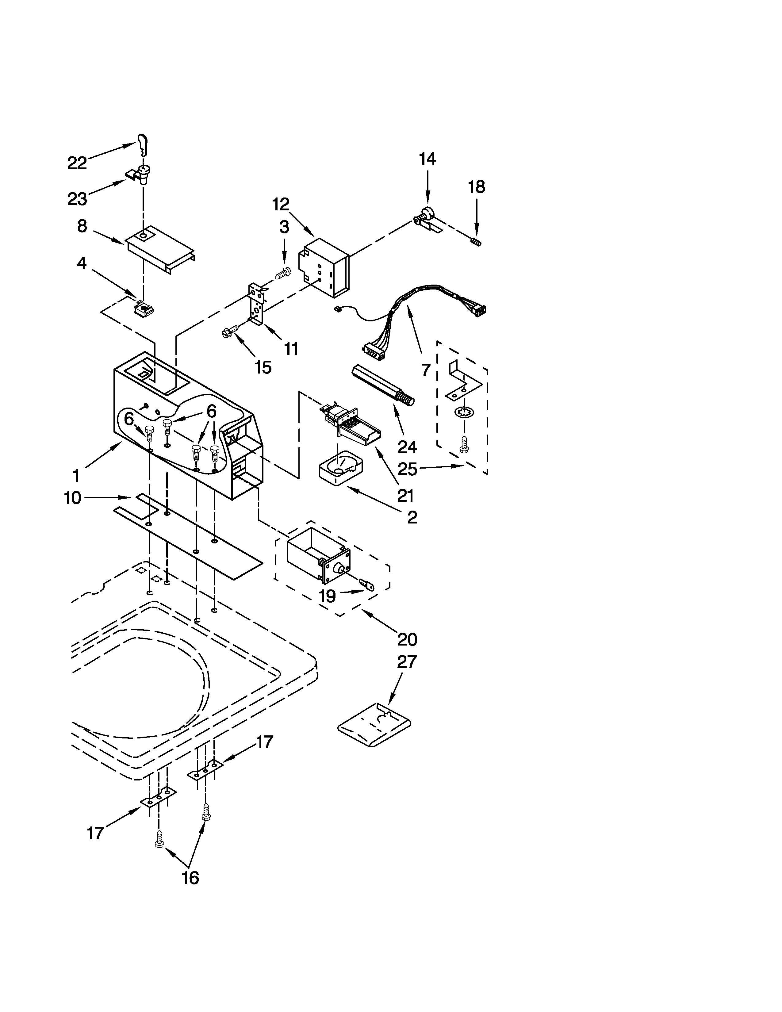Meter case parts