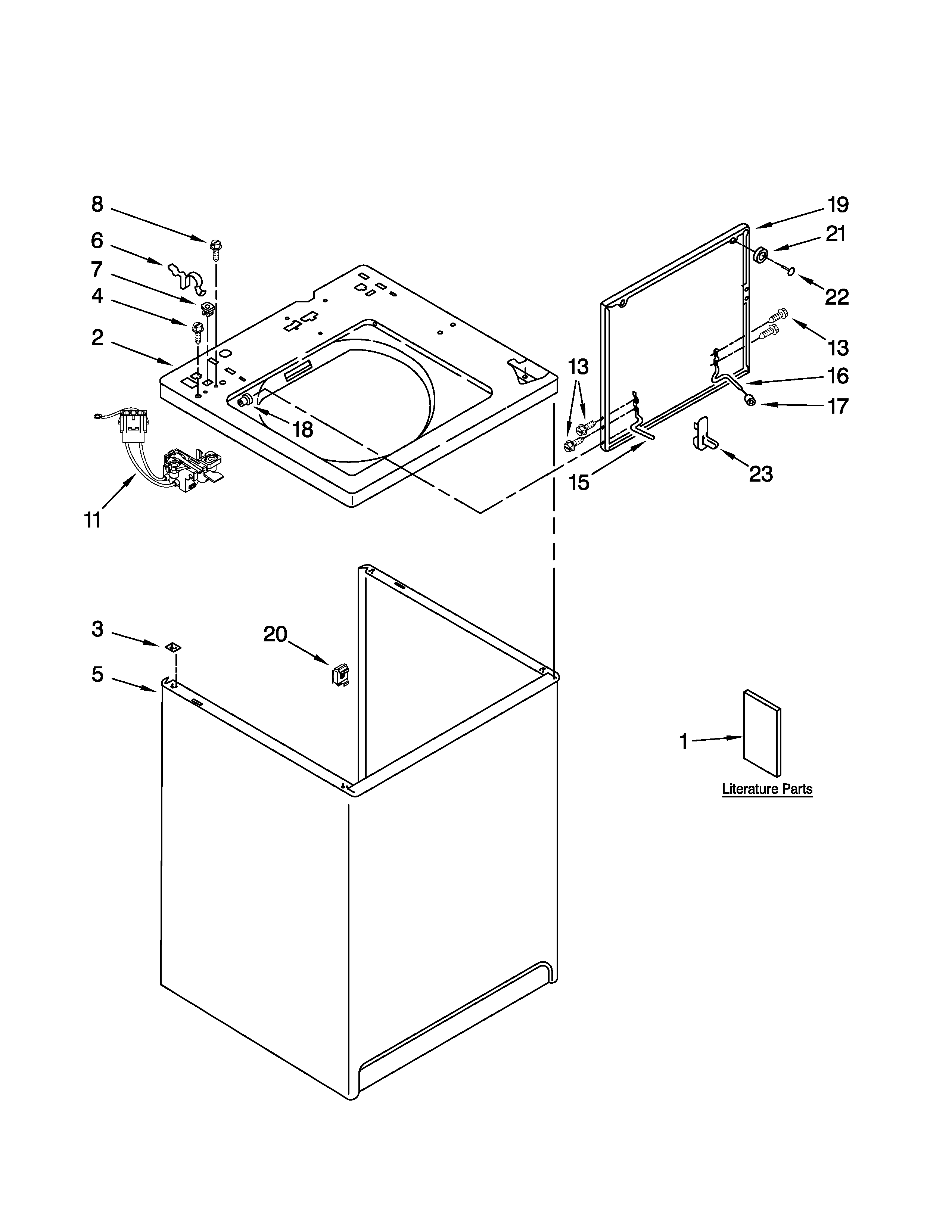 TOP AND CABINET PARTS