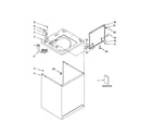 Kenmore 11027172601 top and cabinet parts diagram