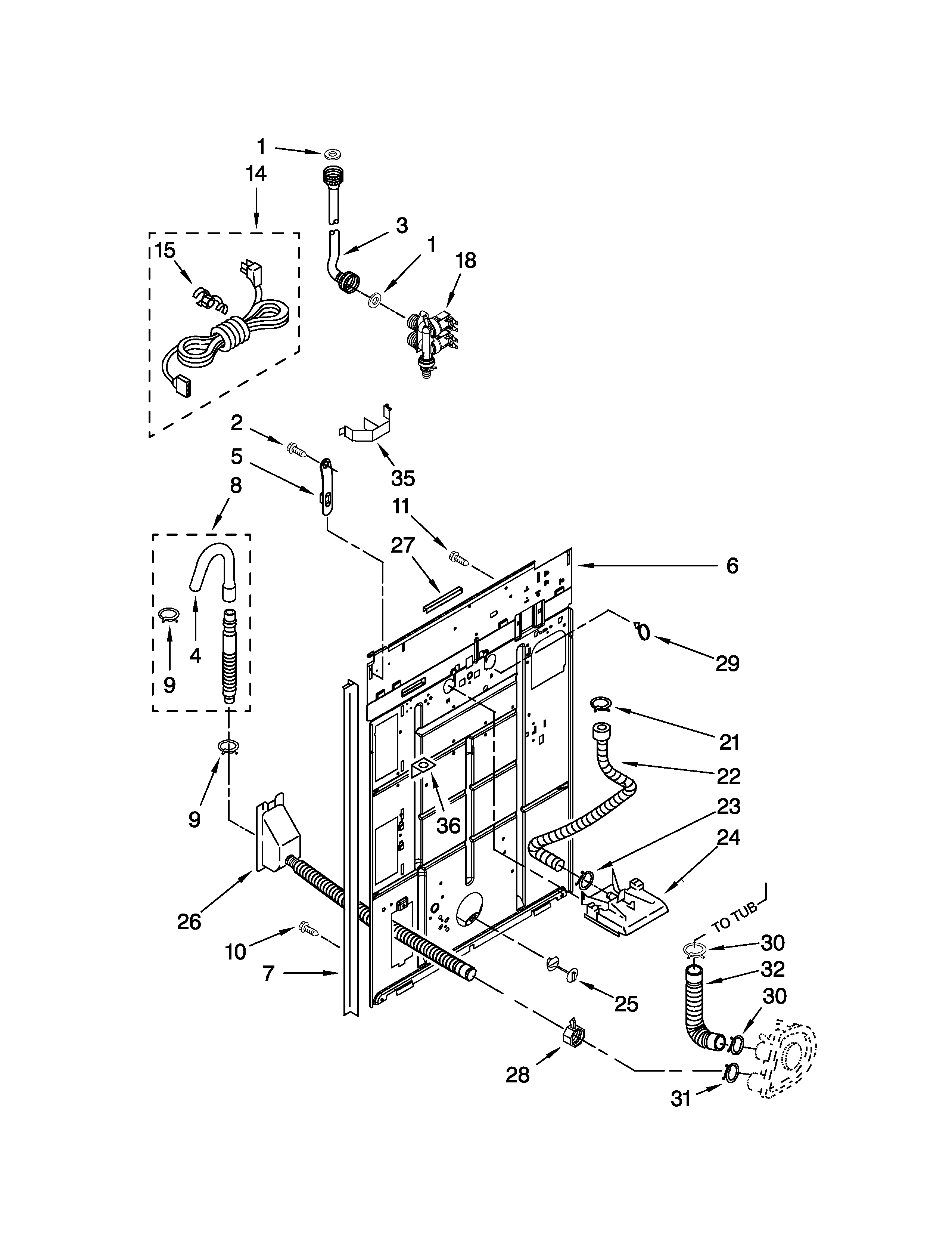Rear panel parts