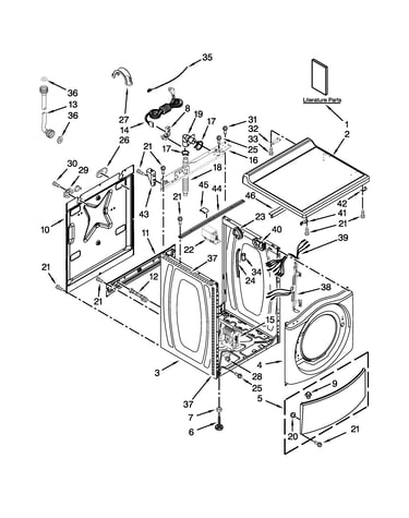 Top and cabinet parts