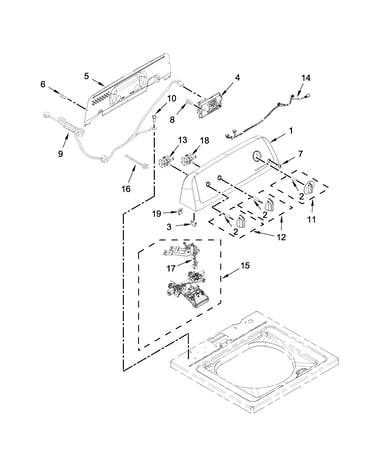 Controls and water inlet parts