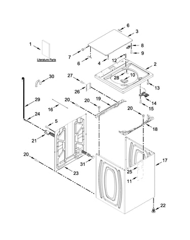 Top and cabinet parts