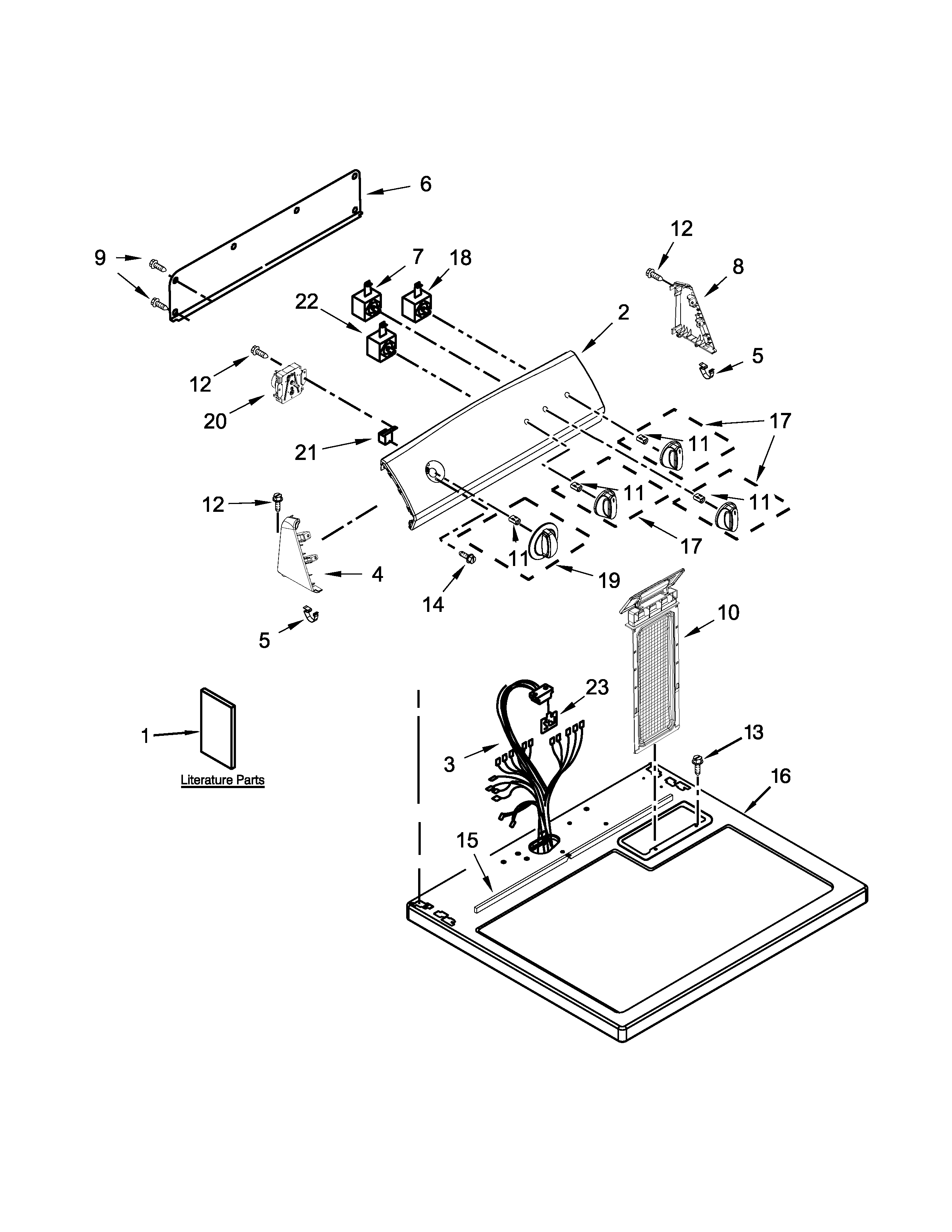 Top and console parts