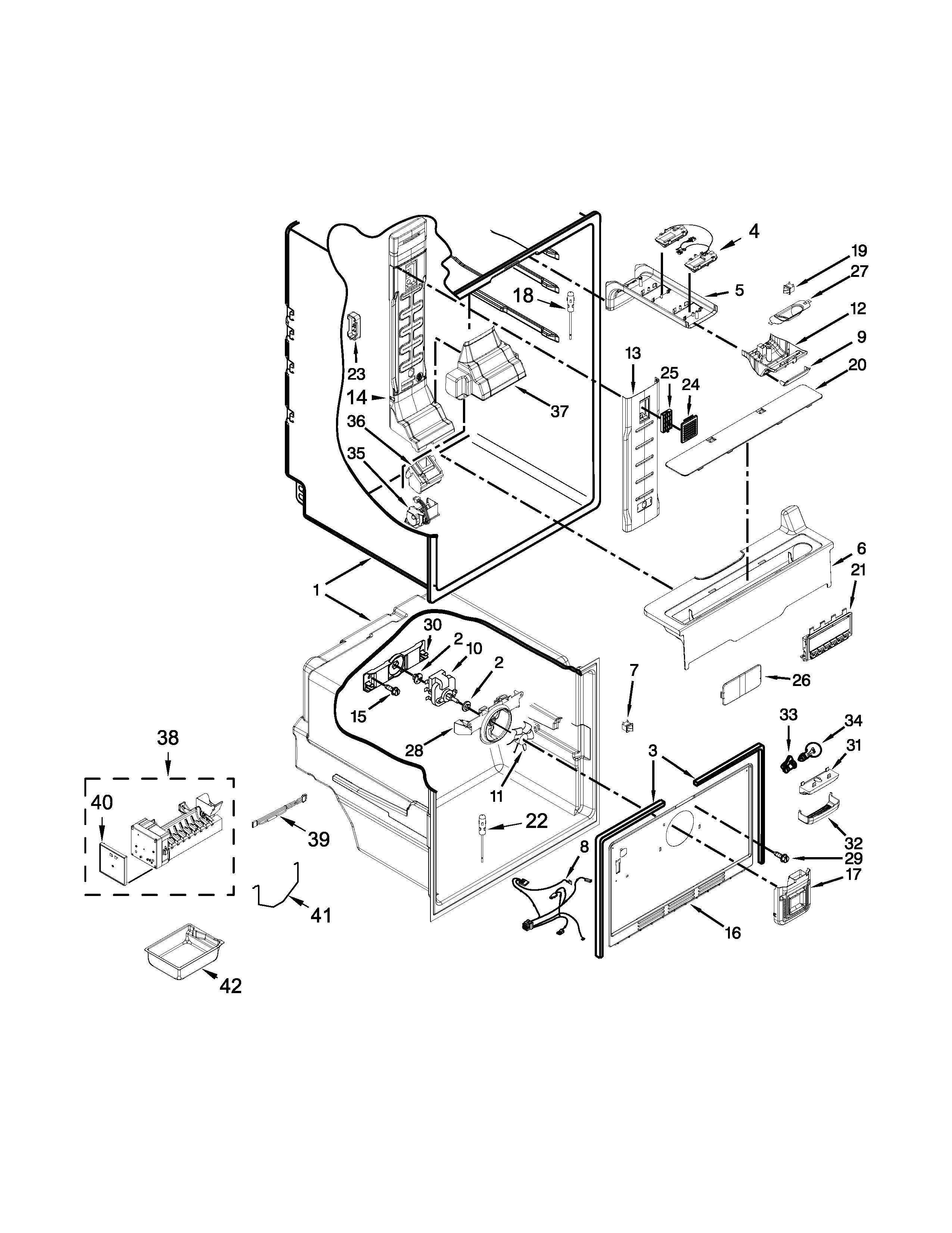 LINER AND ICEMAKER PARTS