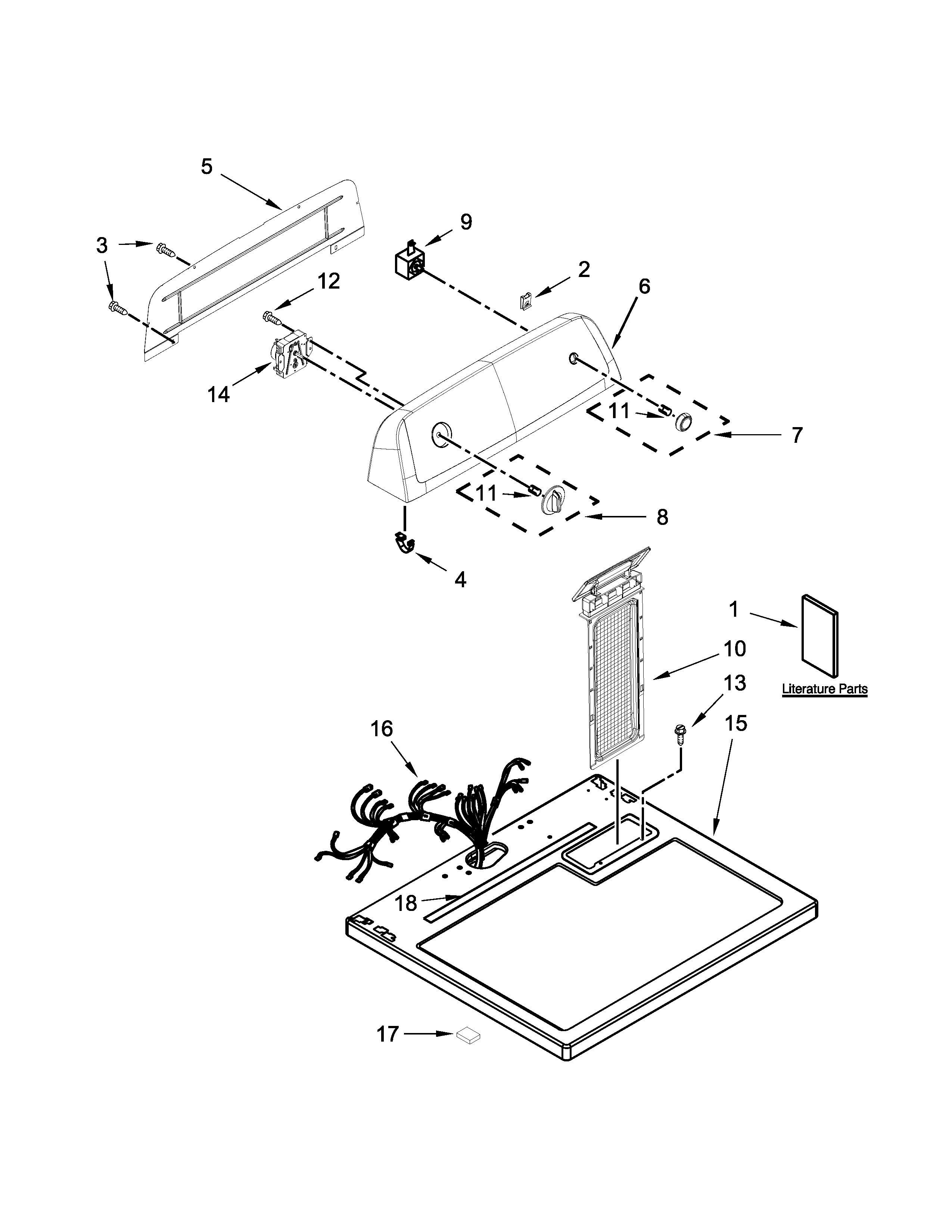 Top and console parts