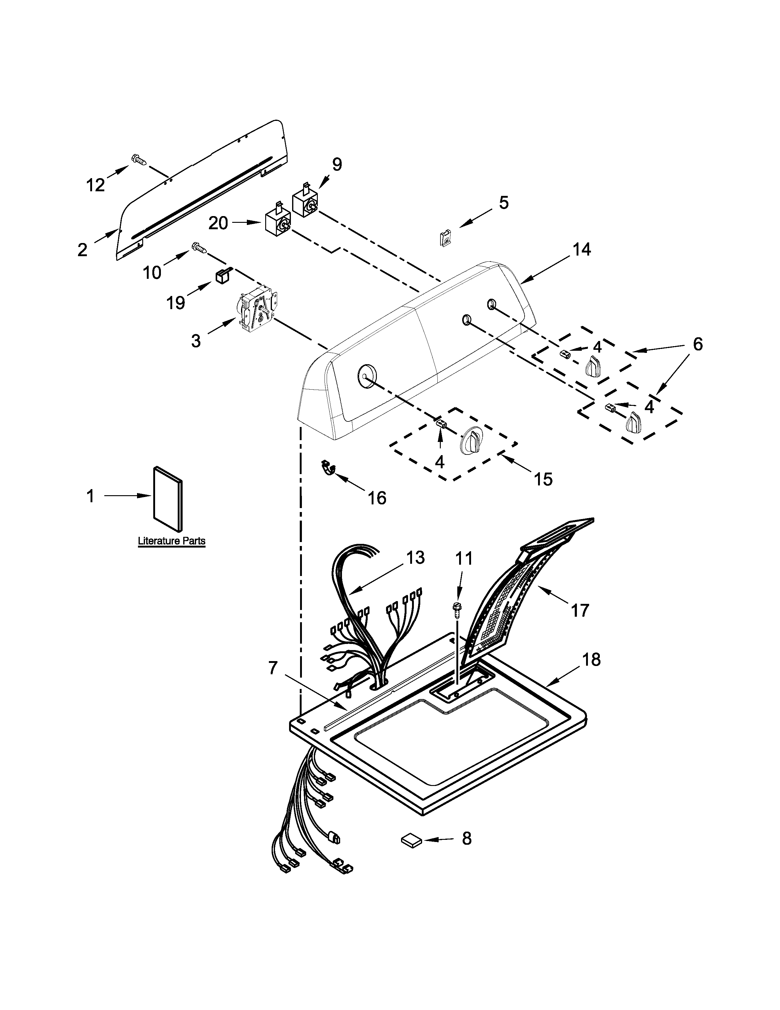 Top and console parts