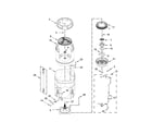 Kenmore 11031632610 motor, basket and tub parts diagram