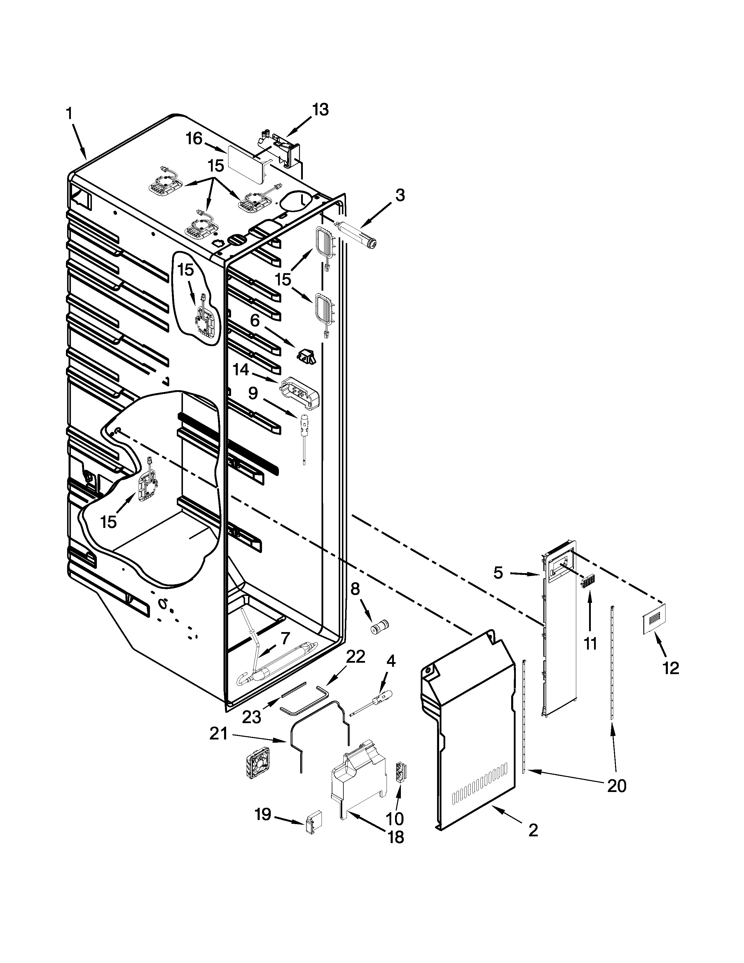 Refrigerator liner parts