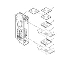 Kenmore Elite 10651779511 freezer liner parts diagram