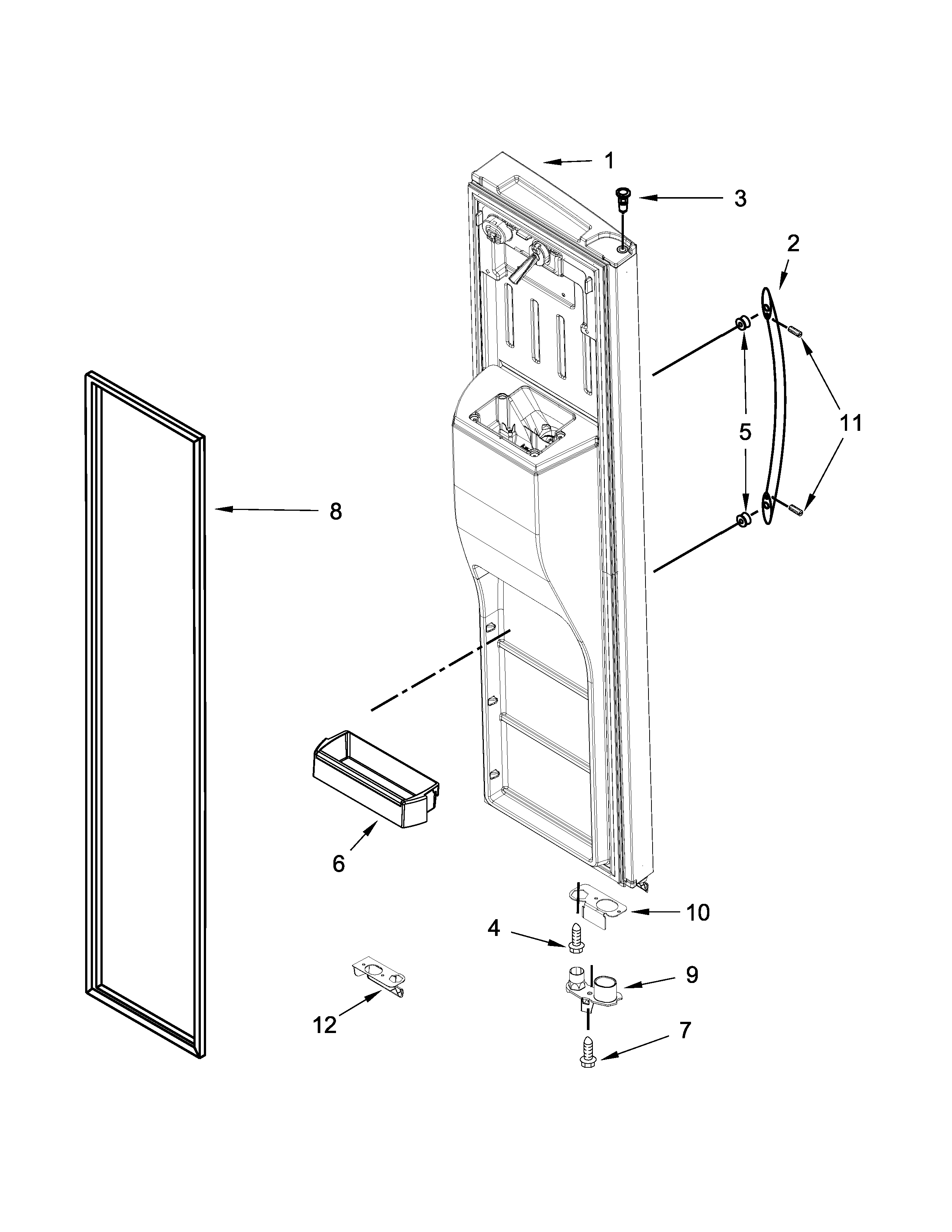 Freezer door parts