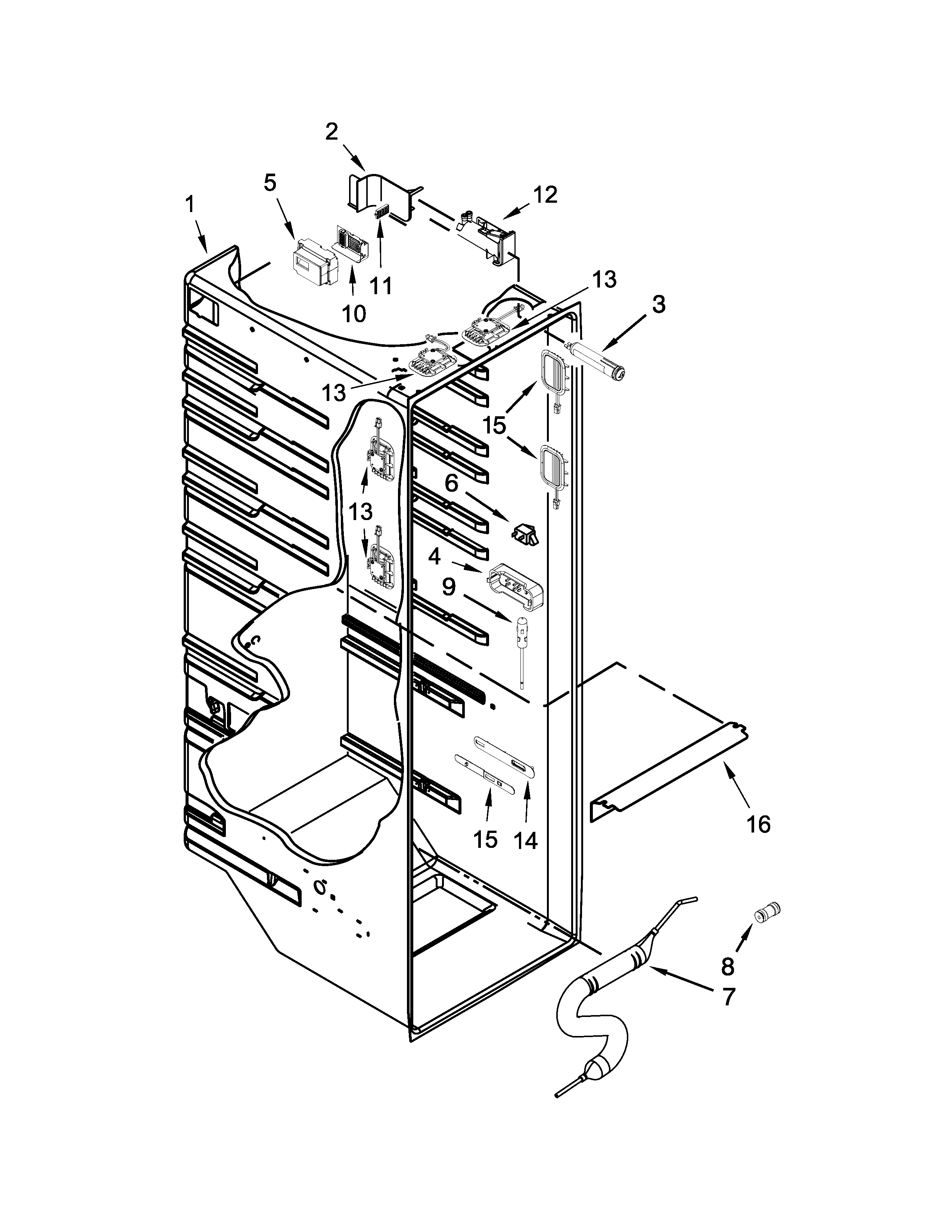 Refrigerator liner parts