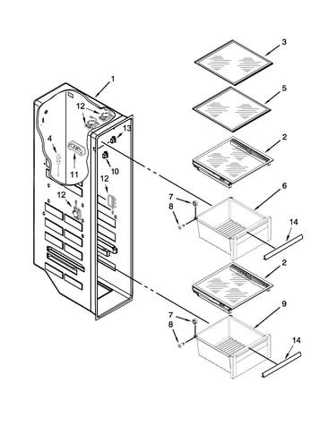 Freezer liner parts
