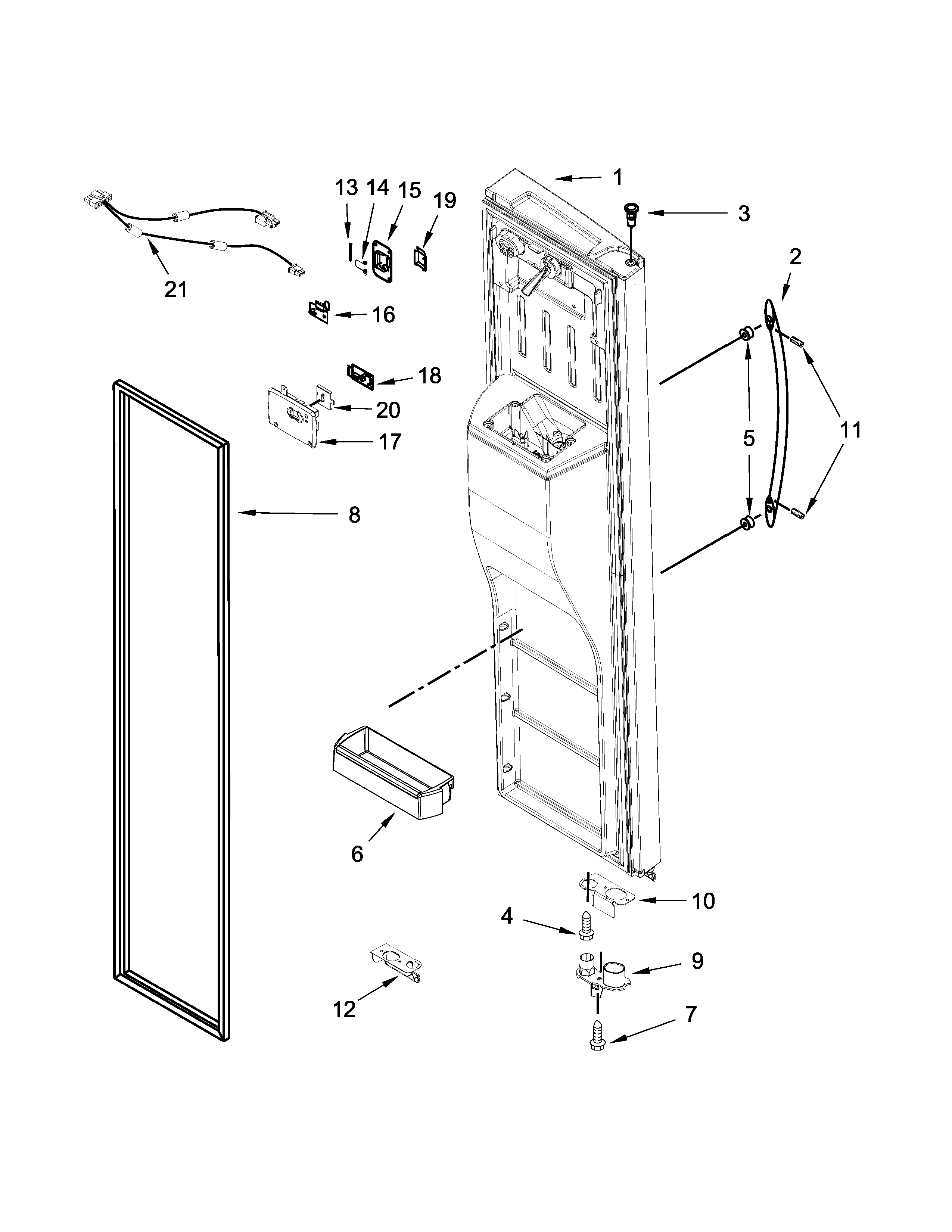 Freezer door parts