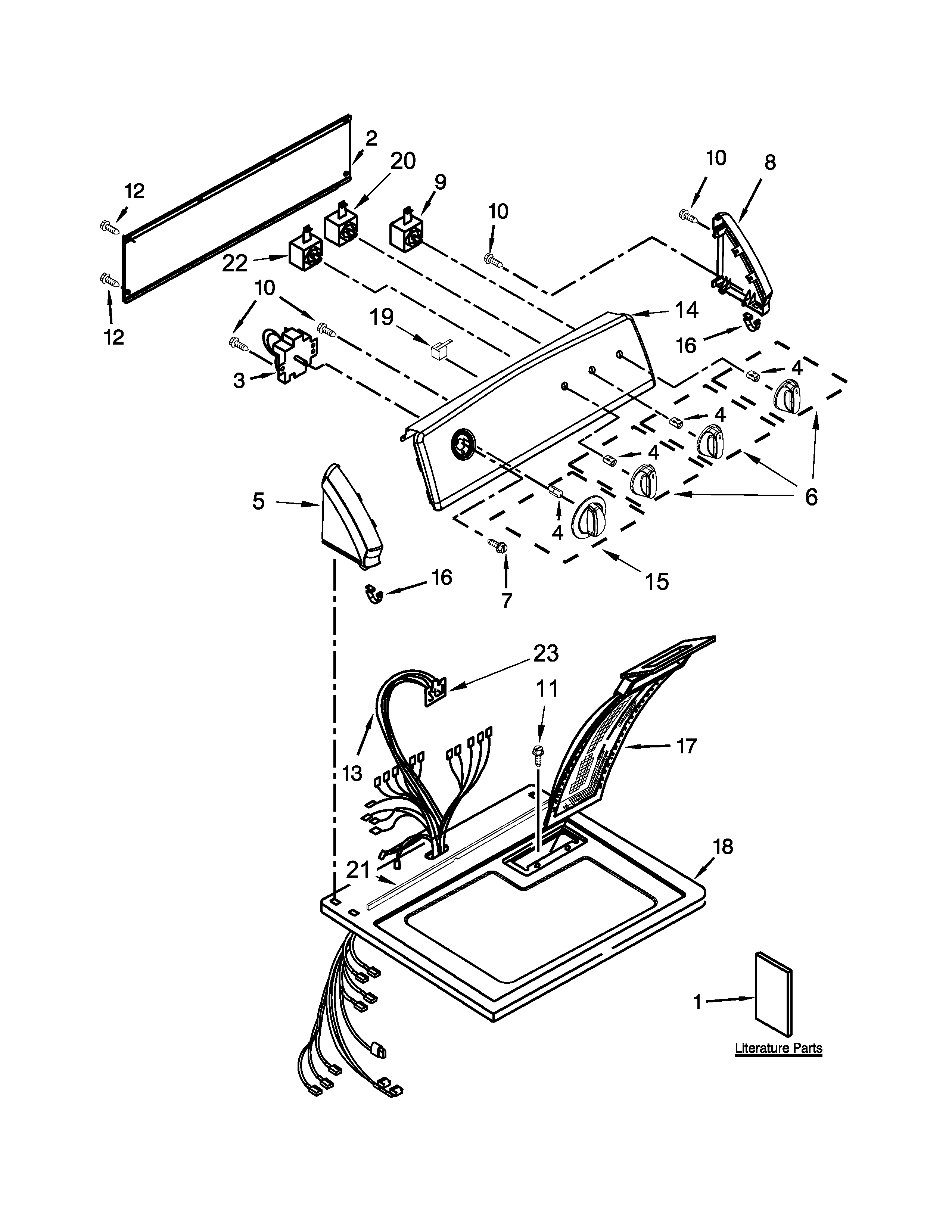 Top and console parts