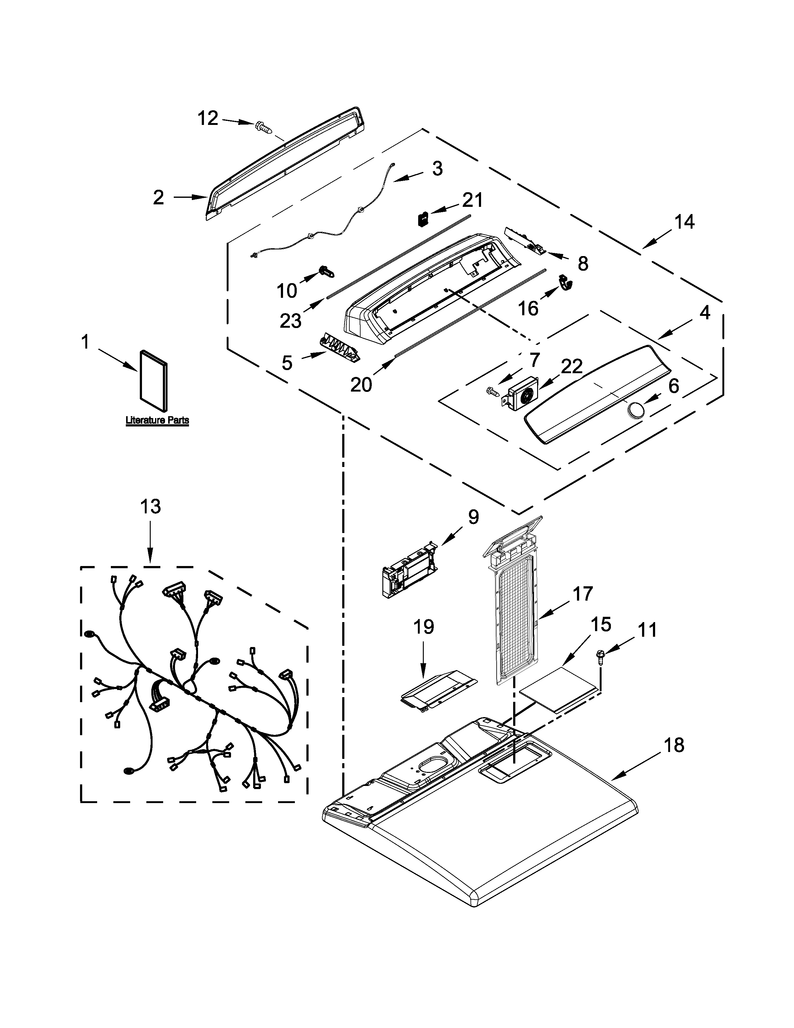 Top and console parts
