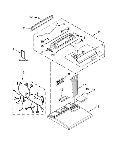 Top and console parts