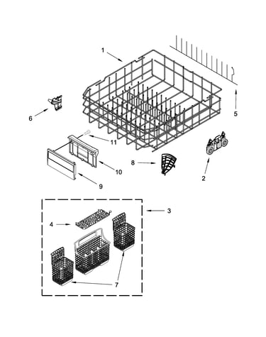 Lower rack parts