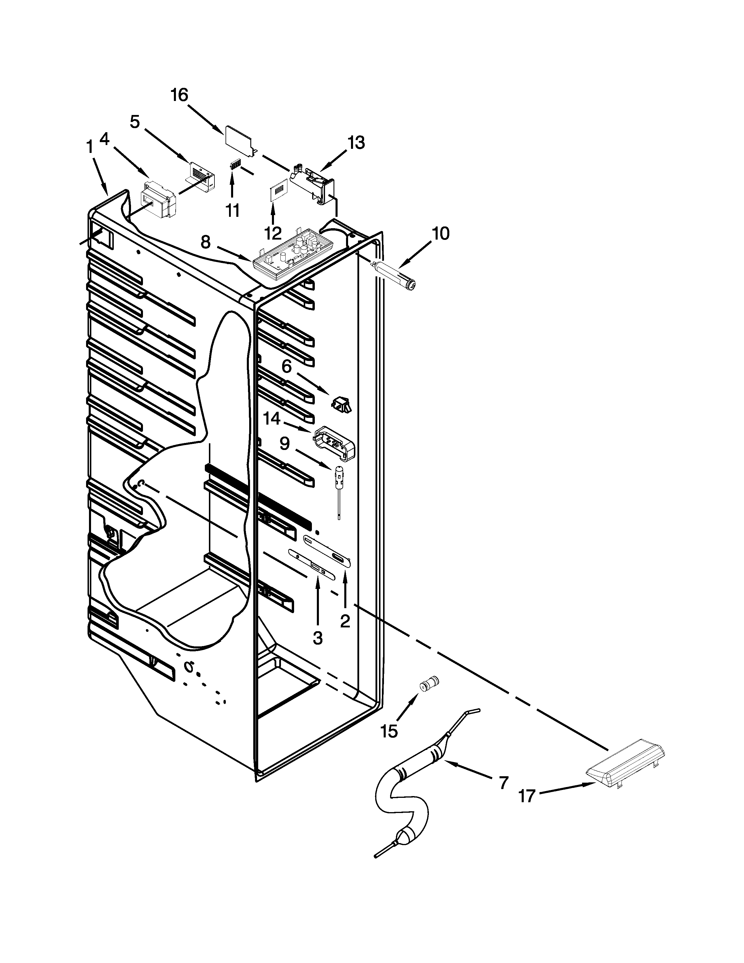 Refrigerator liner parts